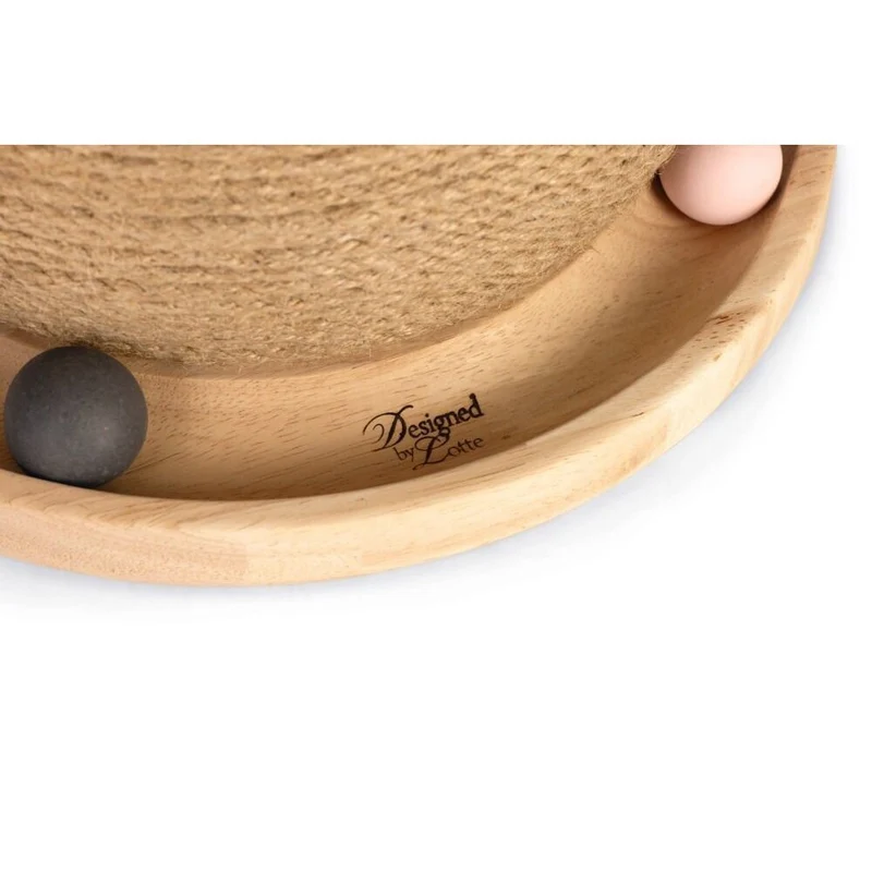 Katzen Kratzball und Spielball Mila aus Holz