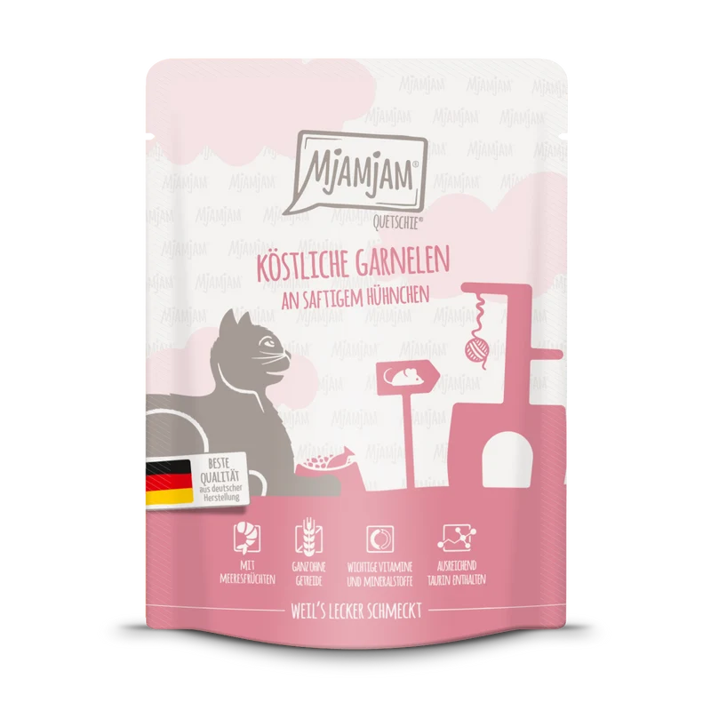 MjAMjAM Quetschie köstliche Garnelen an saftigem Hühnchen 300g