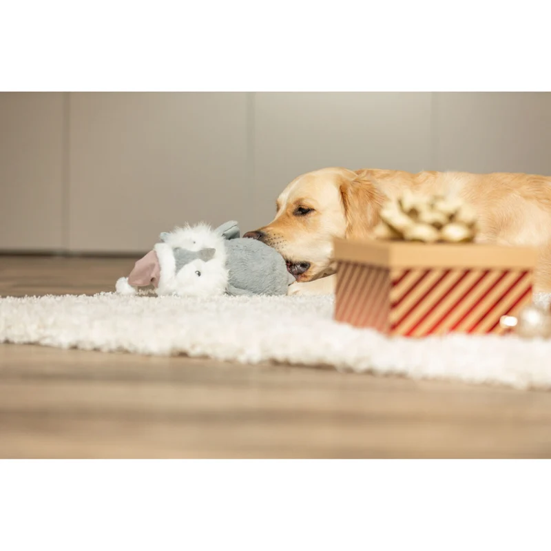 Xmas Weihnachten Eule mit Tau aus Softplüsch Hundespielzeug