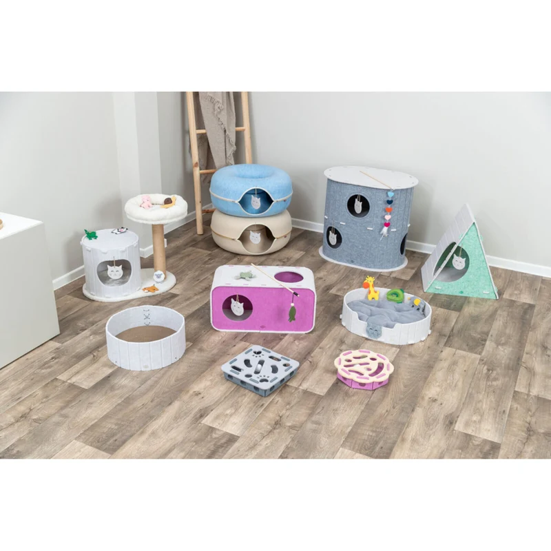 TRIXIE Spieldonut für Katzen - Kuscheliges Spielzeug & Rückzugsort