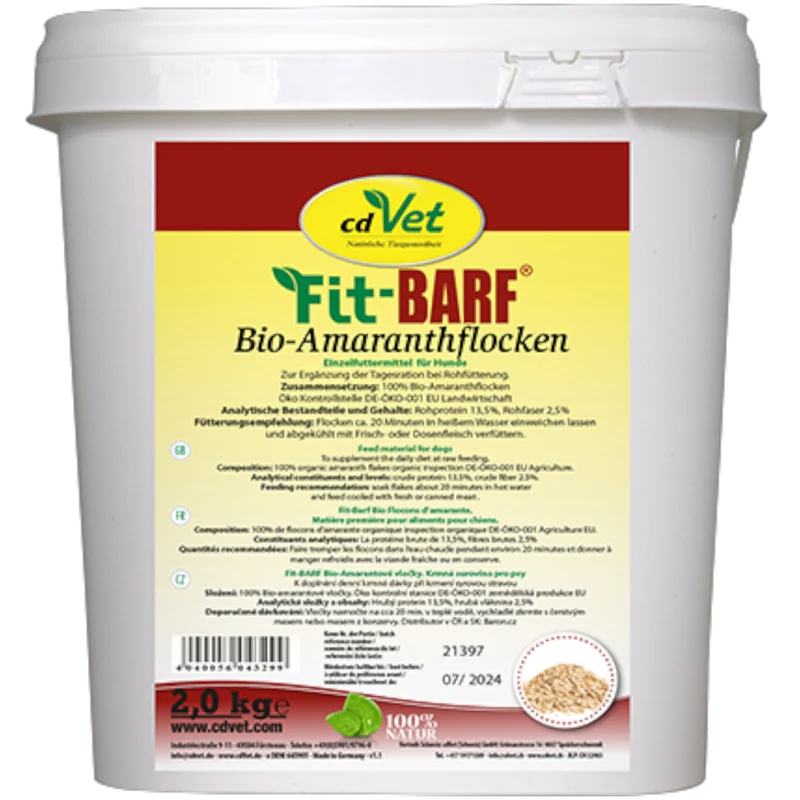 Fit-BARF Bio-Amaranthflocken – Glutenfreie Energiequelle für eine natürliche Fütterung