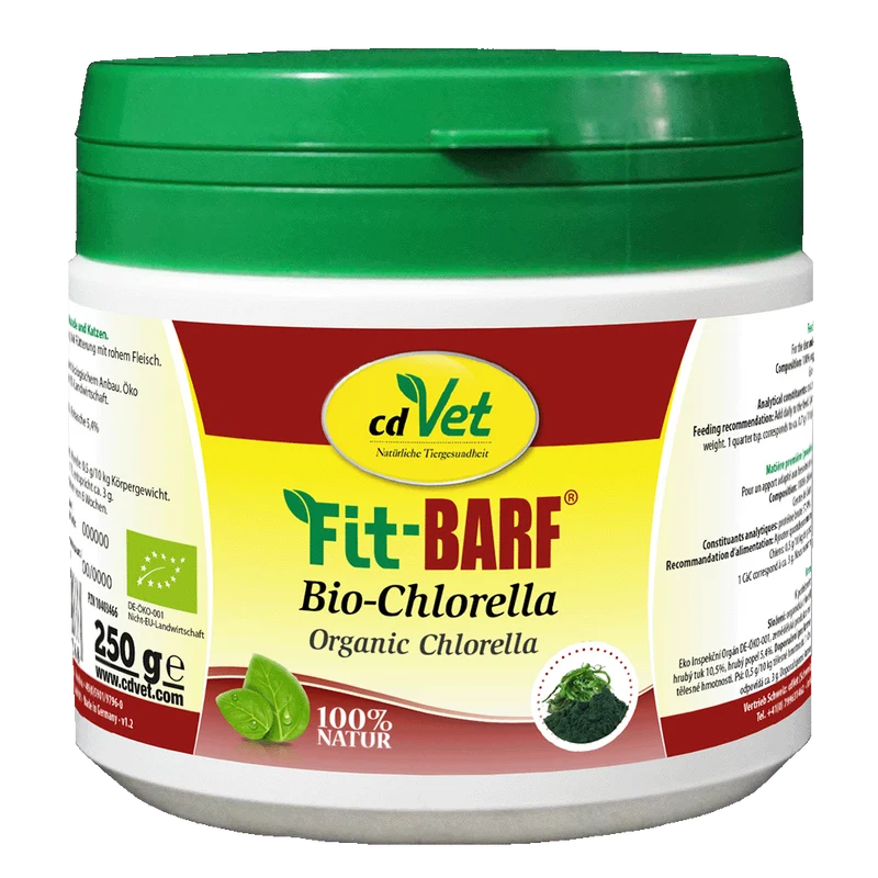 Fit-BARF Bio-Chlorella – Natürlicher Toxinbinder & Chlorophyll-Boost für Hunde und Katzen