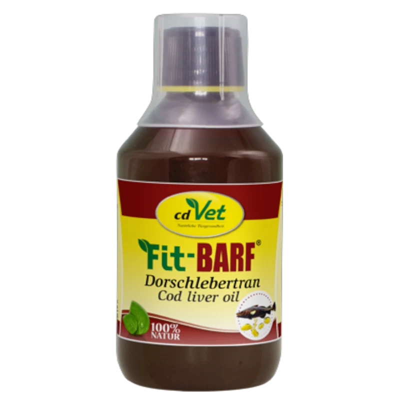 Fit-BARF Dorschlebertran – Reines Omega-3-Poweröl für Haut, Immunsystem & Knochenkraft