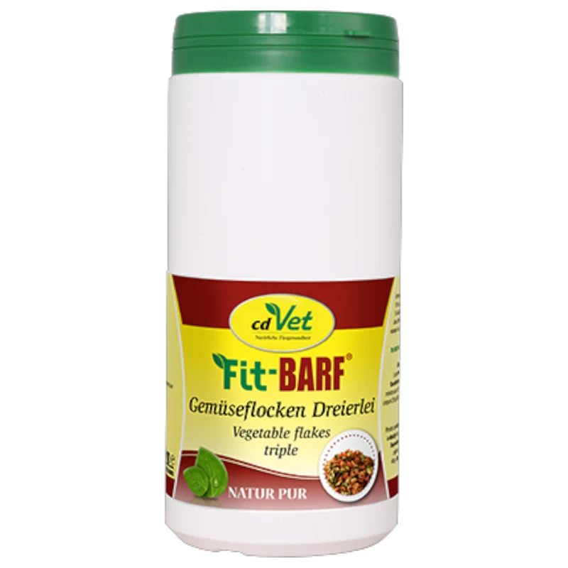 Fit-BARF Gemüseflocken Dreierlei – Karotte, Süßkartoffel & Zucchini für leichte, natürliche BARF-Power