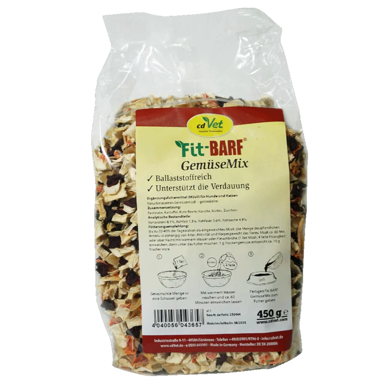 Fit-BARF GemüseMix – Natürliche Gemüsevielfalt für eine ausgewogene BARF-Ernährung