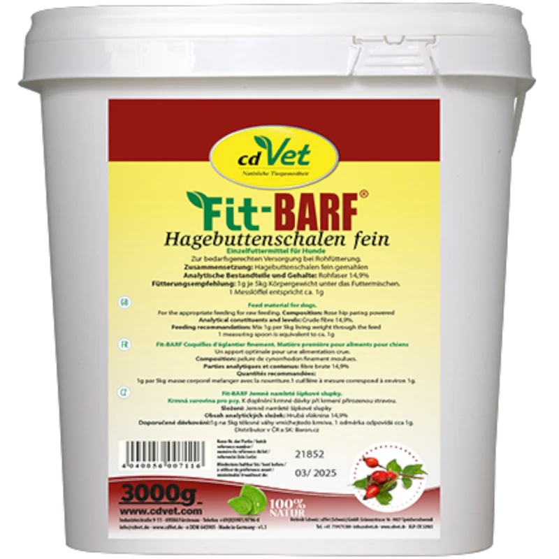Fit-BARF Hagebuttenschalen fein – Natürliche Vitamin-C-Power für Vitalität & Immunsystem
