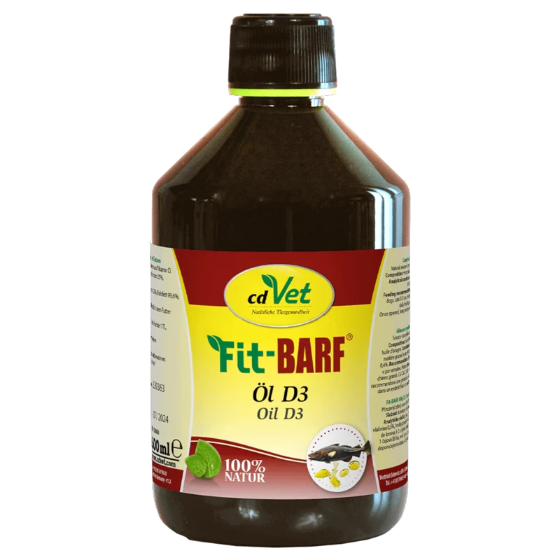 Fit-BARF Öl D3 – Vitalstoff-Power für Knochen, Abwehr & Energie