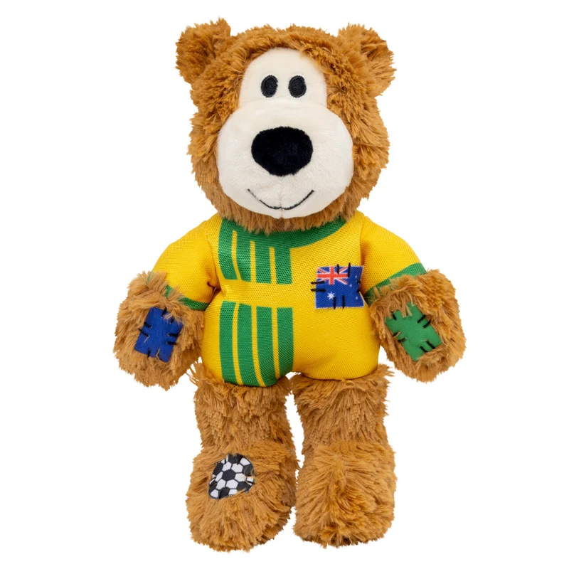 KONG Wild Knots Nation Sport Bear – Plüsch-Hundespielzeug im Fussball-Trikot