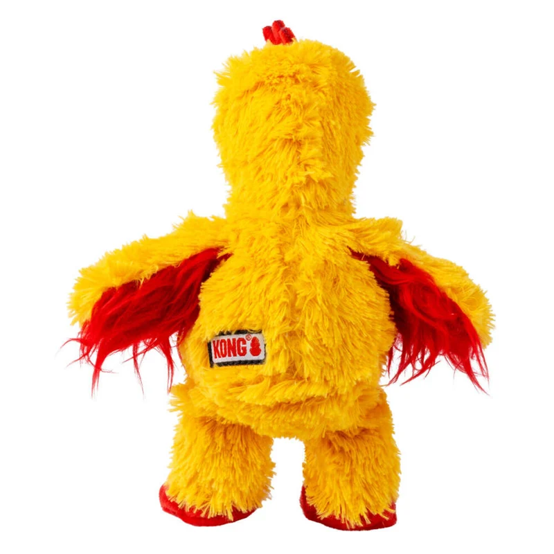 KONG Knots Chicken – Plüsch-Hundespielzeug mit Knotenseil & Quietscher