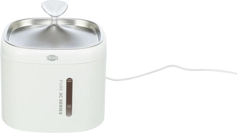 Aqua Pure Trinkbrunnen mit Edelstahltrinkschale und Wasserstandsanzeige