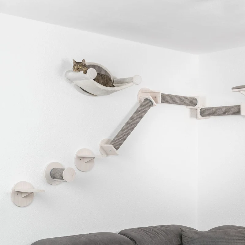 Katzen Kletterstufen zur Wandmontage mit Sisal
