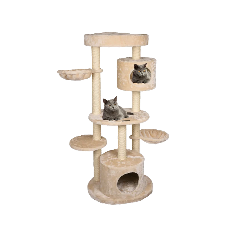 Mehrstöckiger Kratzbaum Inga – Der ideale Abenteuerspielplatz für Katzen