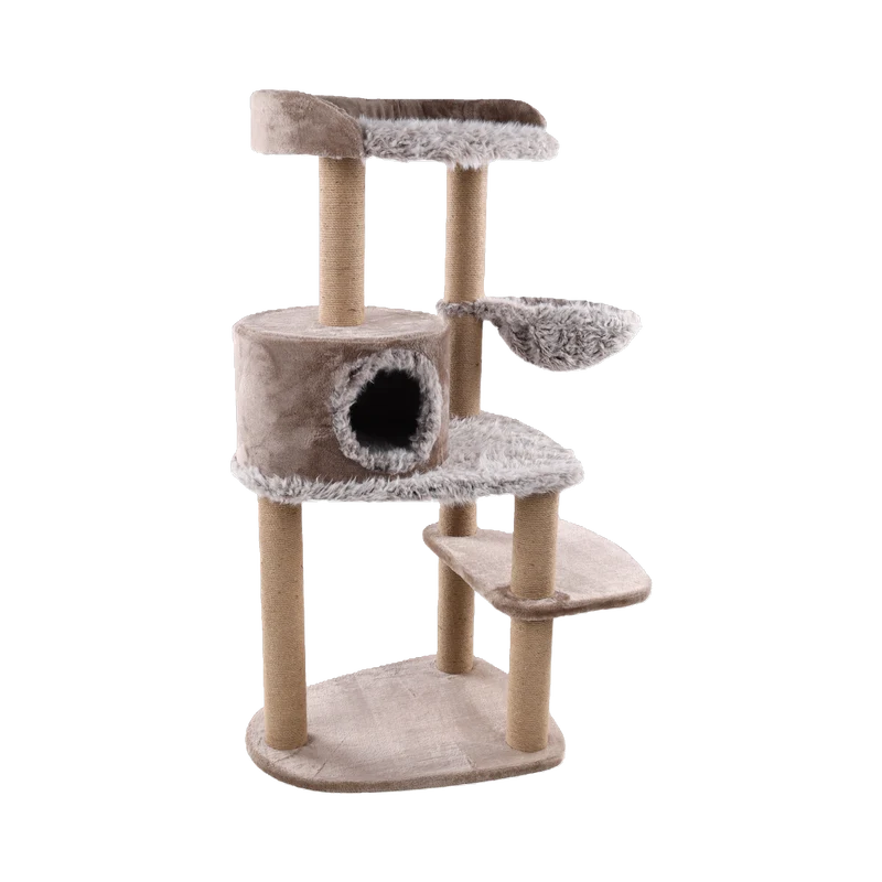 Katzen-Kratzbaum Oliver mit Hängematte & Versteck – Komfort & Kratzspaß in Einem