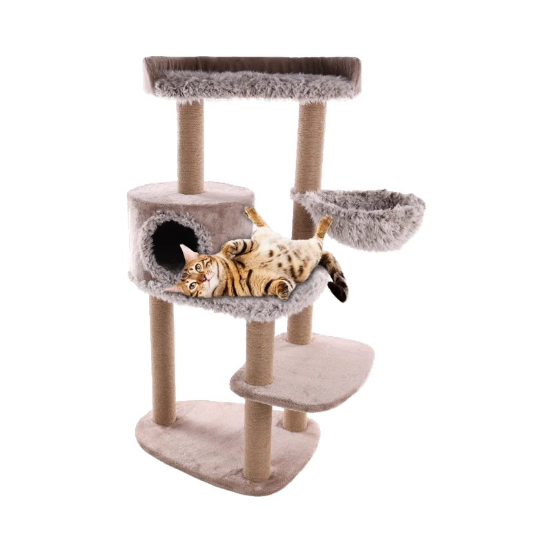 Katzen-Kratzbaum Oliver mit Hängematte & Versteck – Komfort & Kratzspaß in Einem