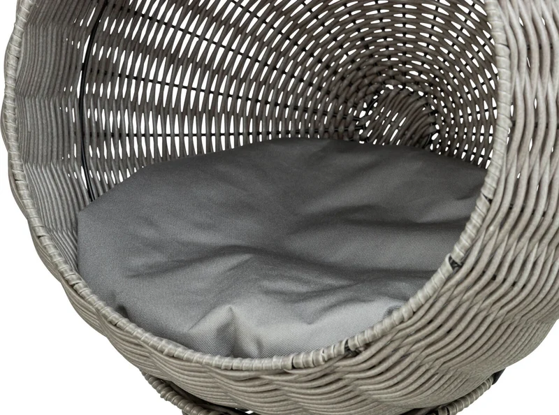 Outdoor Katzenhöhle Amalia aus Polyrattan, rund