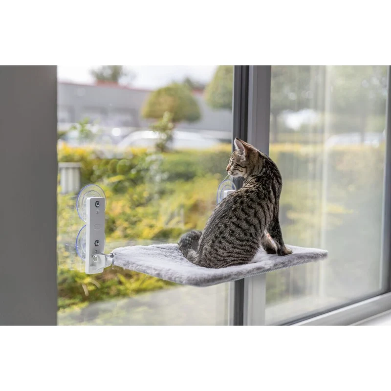 Fenster-Liegeplatz, Plüsch/Netzstoff, klappbar