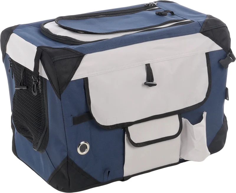 Transportkiste Geronimo Blau – Leicht, Faltbar & Bequem für Ihren Vierbeiner!
