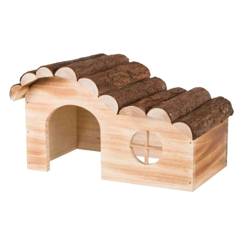 Haus Hanne, Meerschweinchen, Rindenholz/geflammt