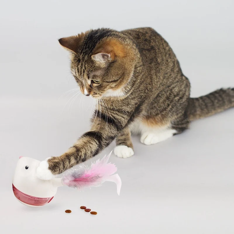 Snackspielzeug Maus mit Federn