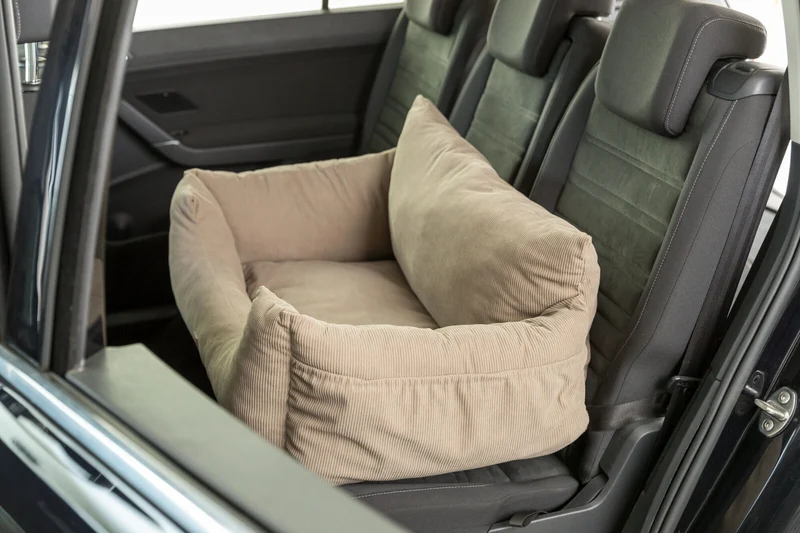Hundeautositz extra breit, Cord-Optik