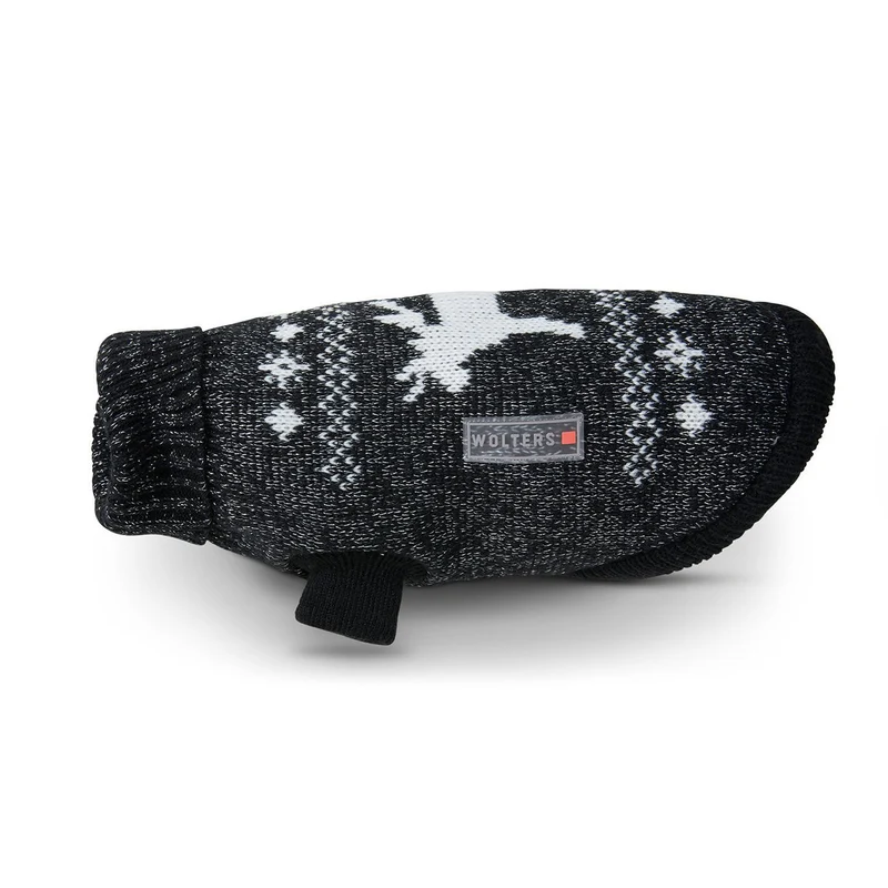 Wolters Strickpullover Elch mit Glitzer Weihnachten Hundepullover