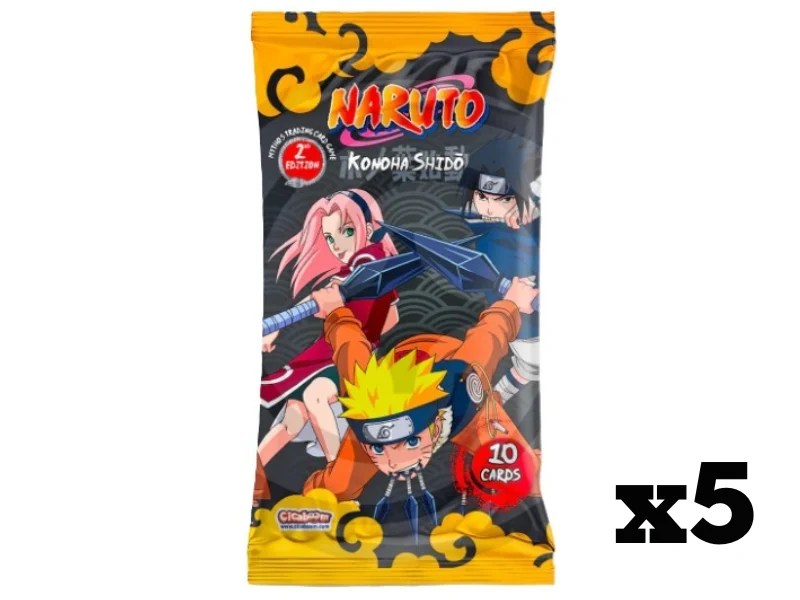 Naruto Mythos TCG – Konoha Shidō 5x Boosterpack-Bundle– 2nd Edition (ENG)