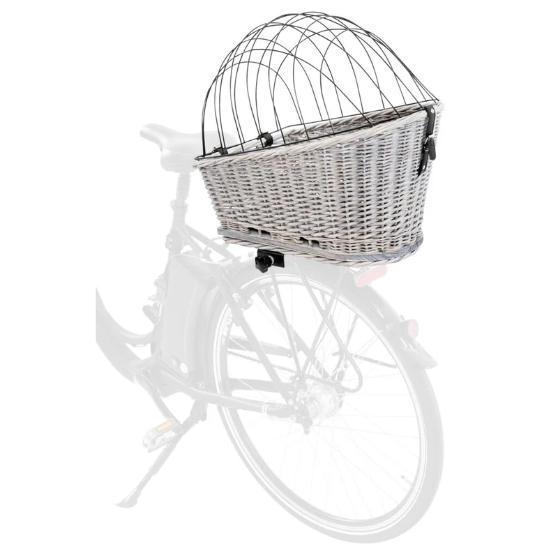 Fahrradkorb m. Gitter f. Gepäckträger,Weide/Metall
