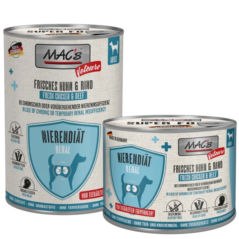 MAC’s Dog – Vetcare Nierendiät Huhn & Rind