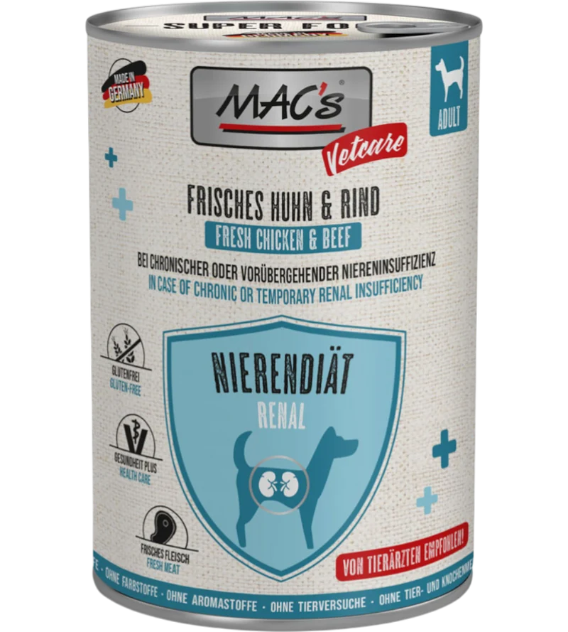 MAC’s Dog – Vetcare Nierendiät Huhn & Rind