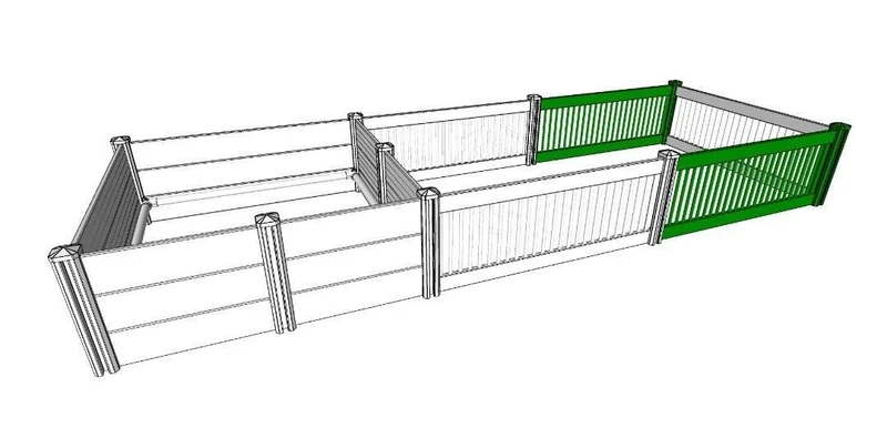 Erweiterungsset 2 Paneele (1,5 m) für PVC-Wurfkiste – Mehr Raum für Mutter und Welpen