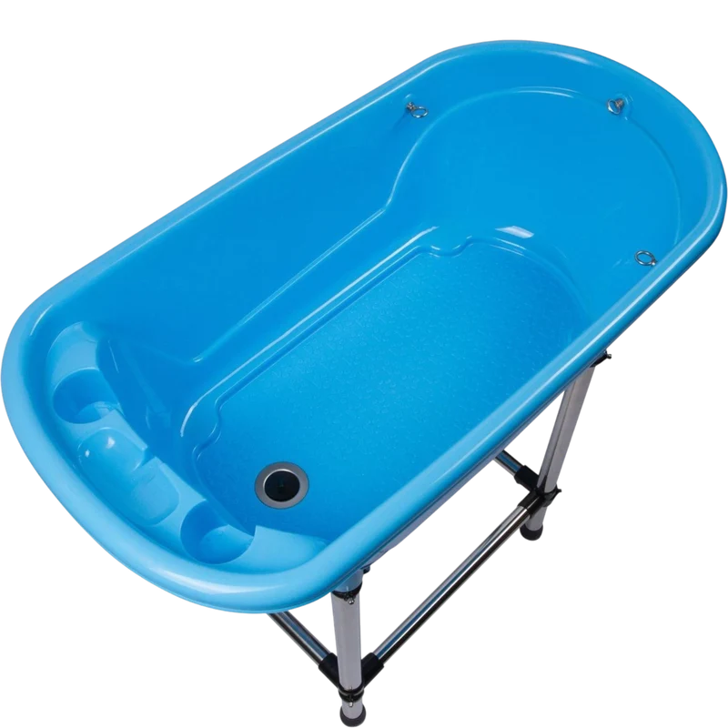 Mini Hundebadewanne mit stabilem Aluminiumgestell