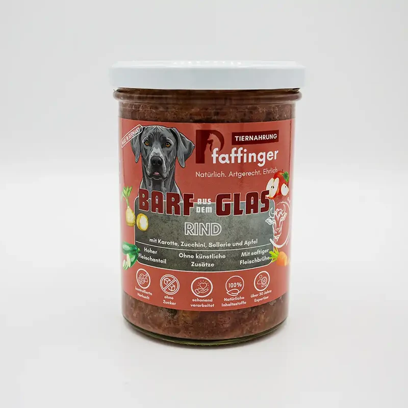 Barf im Glas Rind