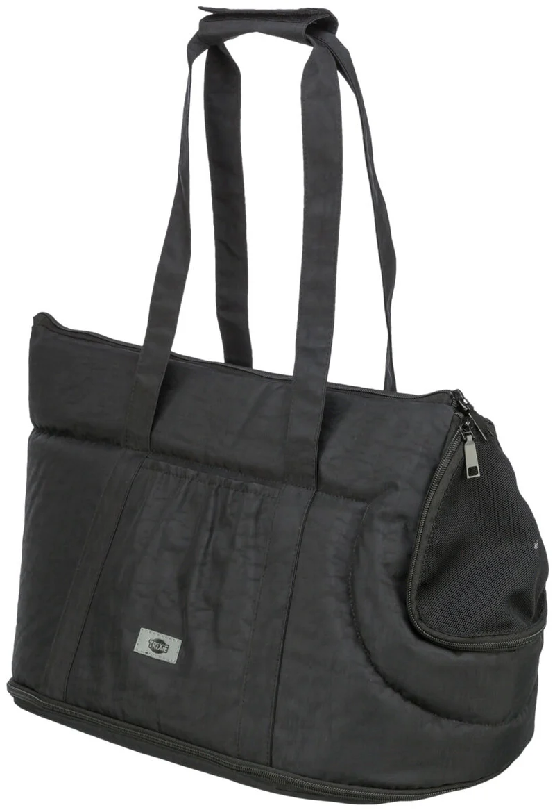 Hundetragetasche Schultertasche Riva aus Jacquard-Stoff mit Fleecefutter und abnehmbarem Netzeinsatz