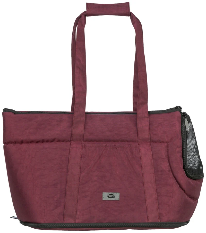 Hundetragetasche Schultertasche Riva aus Jacquard-Stoff mit Fleecefutter und abnehmbarem Netzeinsatz