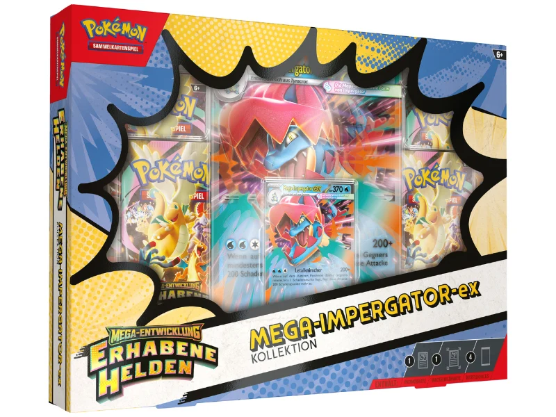 Pokémon ex-Kollektion Mega-Entwicklung - Erhabene Helden Mega-Impergator-ex