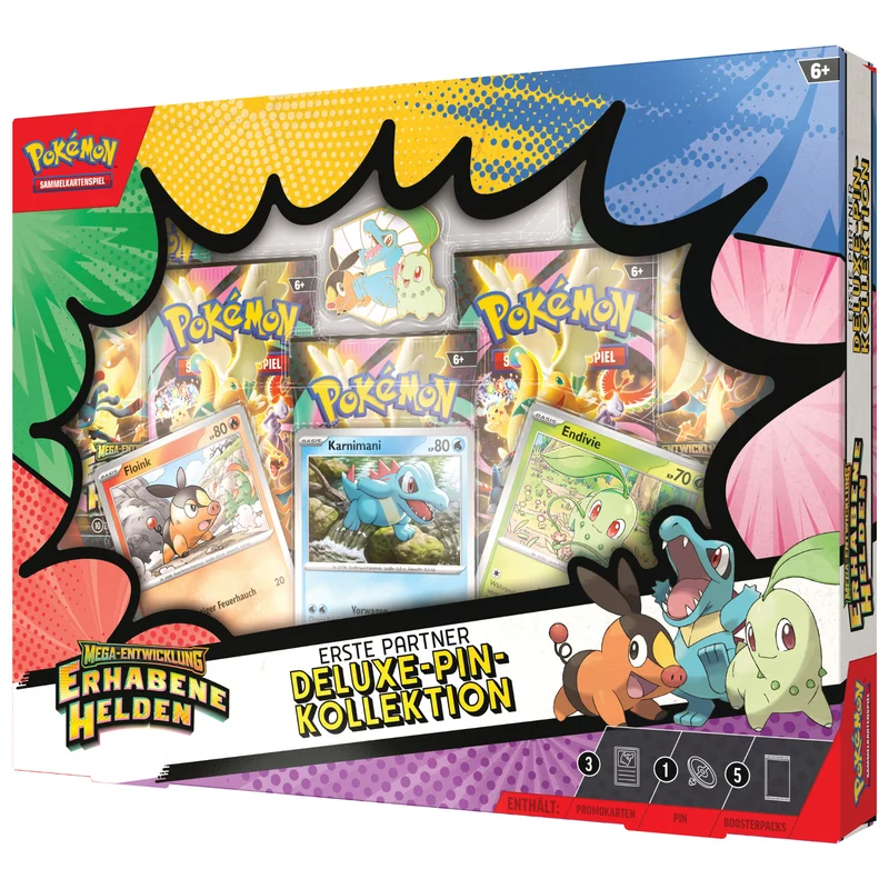 Pokémon Deluxe-Pin-Kollektion Mega-Entwicklung - Erhabene Helden: Erste Partner