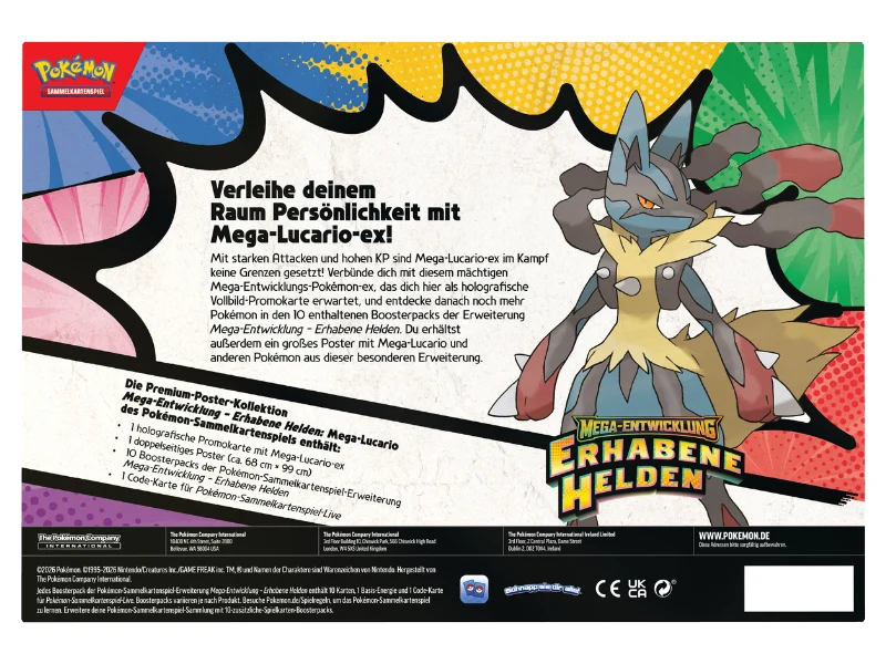 Pokémon Premium-Poster-Kollektion Mega-Entwicklung - Erhabene Helden: Mega-Lucario-ex