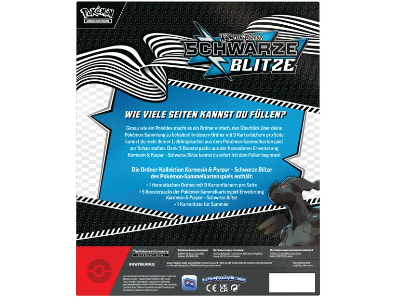 Pokémon Ordner-Kollektion Karmesin & Purpur – Schwarze Blitze