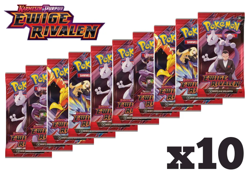 Pokémon 10x Boosterpack-Bundle Karmesin & Purpur - Ewige Rivalen
