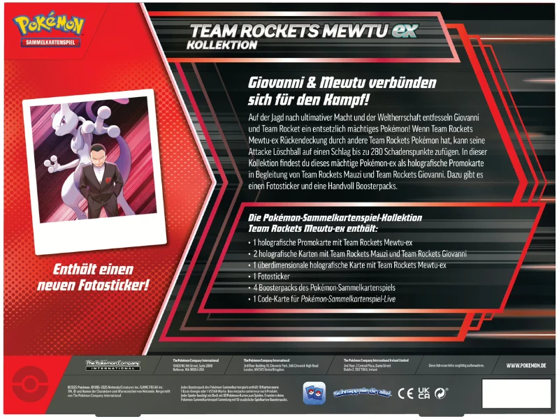 Pokémon Team Rockets Mewtu-ex Kollektion
