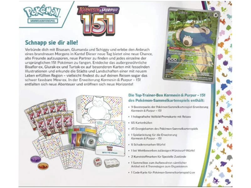Pokémon Top-Trainer-Box Karmesin & Purpur - 151