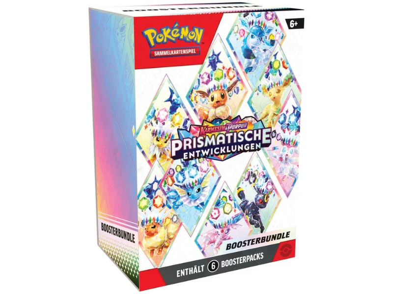 Pokémon Boosterbundle Karmesin & Purpur - Prismatische Entwicklungen (6 Booster)