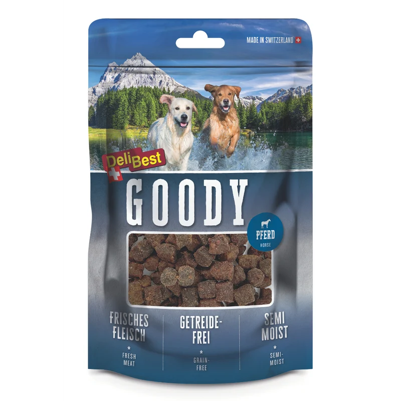 DeliBest Goody Pferd 100 g & 500 g – Trainingssnack mit 70 % Pferd