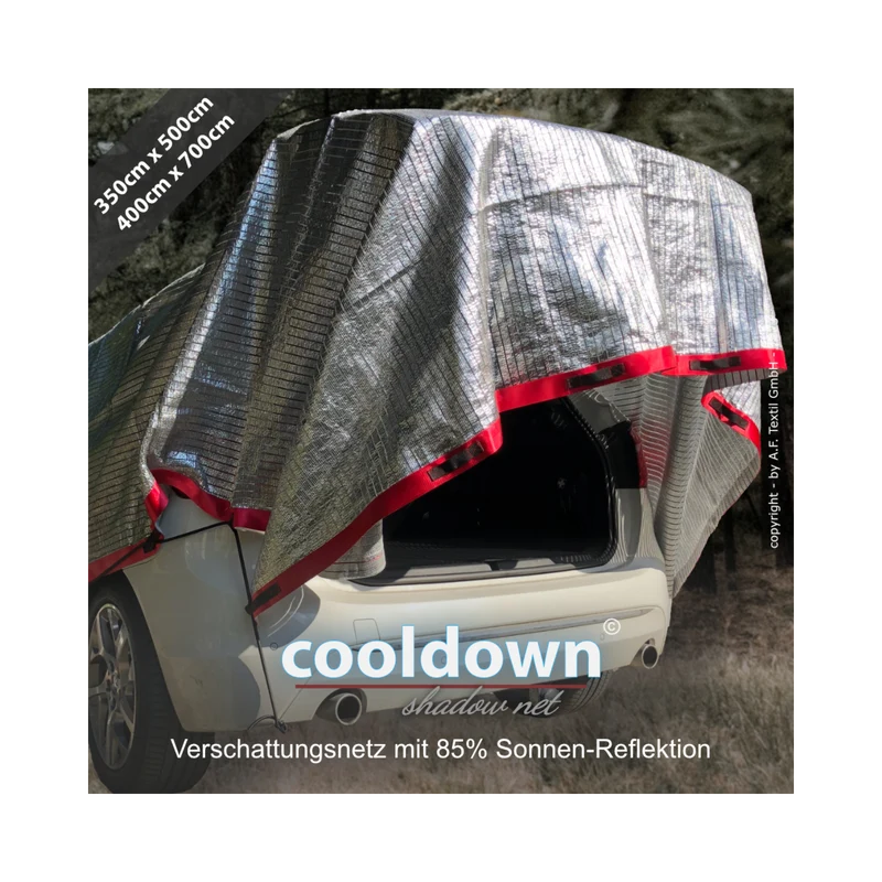 Cooldown Shadow Net – Flexibler Hitzeschutz mit Alu-Beschichtung