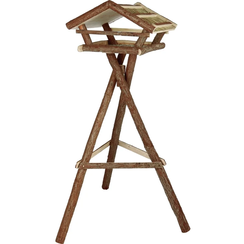 Vogelhaus Naturholz mit Ständer