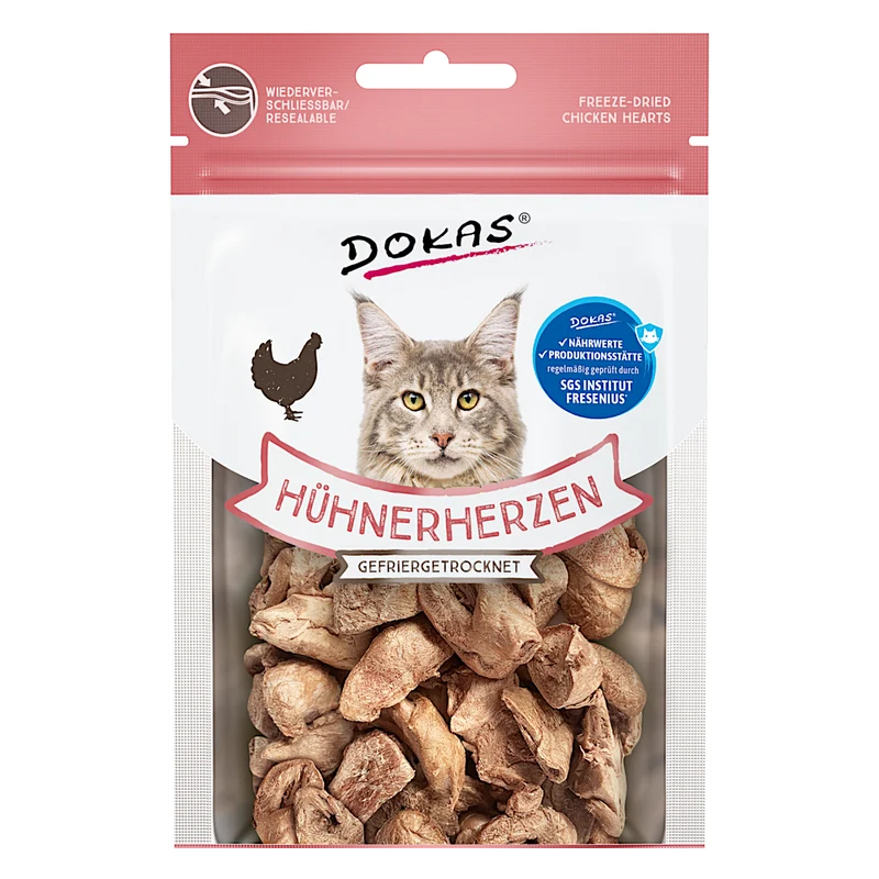 Dokas Cat - Hühnerherzen (gefriergetrocknet)