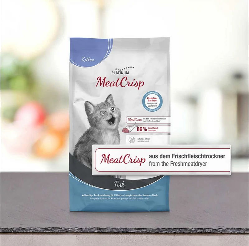 Meat Crisp Fish Kitten Katzen Trockenfutter 86 % Fleisch Taurin getreidefrei