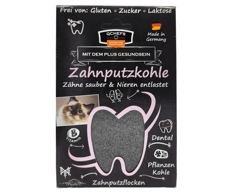 QChefs Zahnputzkohle Katze