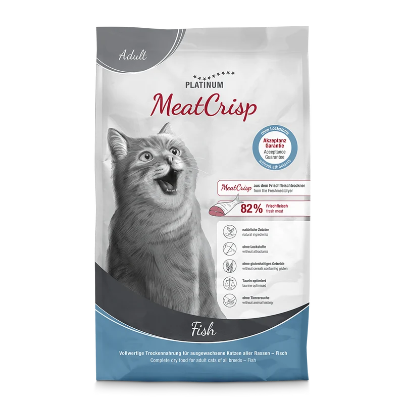 MeatCrisp Adult Fish Katzen Trockenfutter Fisch 82% Fleisch getreidefrei