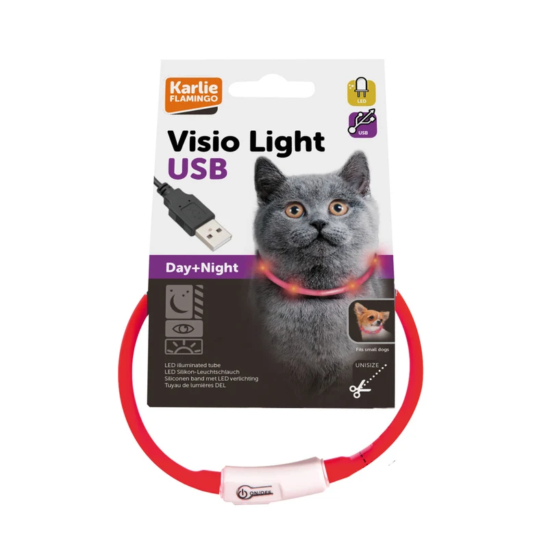 Visio Light Leuchthalsband für Katzen und kleine Hunde